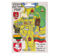 Ženkliukų rinkinys su Vilniaus senamiesčio žemėlapio atvirute Ženkliukų rinkinys su Vilniaus senamiesčio žemėlapio atvirute